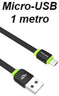 Cabo micro USB C3Tech CB-100 preto Fast Charge 1m