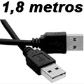 Cabo USB tipo A macho x A macho Labramo 11104 c/ 1,8m