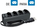 Extenso de 4 tomadas padro novo SMS 64100 10A 1 metro#10