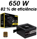 Fonte ATX 650W reais Corsair CX650 80 plus bronze2