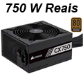 Fonte ATX 750W reais Corsair CX750 CP-9020123-WW 80Plus2