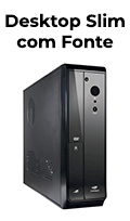 Gabinete desktop slim C3Tech com fonte 200W SFX2