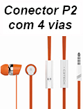 Fone de ouvido c/ mic. C3Tech Espirit EP-103 P2 4 vias#100