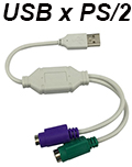 Adaptador de porta USB p/ teclado e mouse PS-2 Flexport