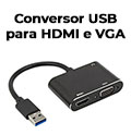 Conversor USB para HDMI e VGA full HD FY-730