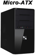 Gabinete micro ATX K-Mex GM-03T5 preto c/ fonte 200W