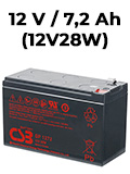 Bateria CSB GP1272 (12V28W) 12V 7,2Ah 28W nobr. 5 anos