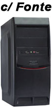 Gabinete micro ATX K-Mex GX-39T2 preto c/ fonte 200W