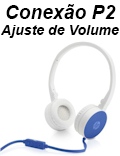 Headset c/ microfone HP H2800 Azul, P2 c/ ajuste udio