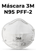 5 mscaras de prot. respirat. 3M N95 PFF-2 Concha 8801