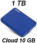 HD externo 1TB Toshiba Canvio Connect II USB3 c/ Cloud