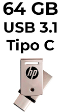 Pendrive Flash Drive 64GB HP x5000m USB 3.1 Type C+A 