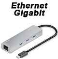 HUB USB 3.1 3 portas c/ RJ-45 Ethernet Comtac 93402