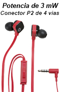 Fone c/ microfone  headset HP H2310 P3 3,5mm vermelho