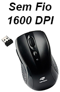 Mouse �ptico sem fio C3Tech M-W012 1600dpi 2.4GHz