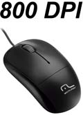 Mouse Light 3 botes Multilaser MO209 800 dpi, USB #100