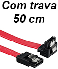 Cabo SATA-2 90 graus, 180 graus c/ trava PlusCable 50cm#100