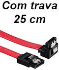 Cabo SATA-2 90 graus, 180 graus c/ trava PlusCable 25cm#100