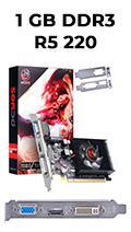 Placa vdeo PCyes Radeon R5220 1GB DDR3 64 HDMI VGA DVI#98