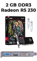 Placa vdeo PCyes Radeon Edge R5230 2GB DDR3 VGA DVI HDMI2