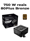 Fonte ATX v3.1 750W ASrock PRO-750B 80 plus bronze garantia: 3 anos2