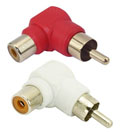 Par de plugues RCA 90 graus p/ �udio em TV de parede2