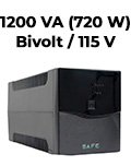 Nobreak 1200VA (720W) Coletek SAFE 1200 8 tom. 1 bat. 9Ah Biv/115V2