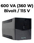 Nobreak 600VA (360W) Coletek SAFE 600 8 tom. 1 bat. Bivolt/115V2