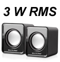 Caixas de som p/ noteb. Multilaser SP144 3W RMS USB P2