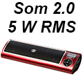 Sistema de som 2.0 C3Tech Street midi box Pro 5W RMS