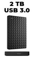 Mini HD externo 2TB Seagate Expansion USB 3, PC e Mac #100