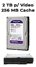 HD p/ DVR NVR WD WD22PURZ Purple 2TB 256MB SATA III#98