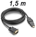 Cabo HDMI mini HDMI 1.4v p/ VGA, Multilaser WI269, 1,5m