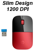 Mouse ptico s/ fio baixo perfil HP Z3700 2.4GHz 1200dp